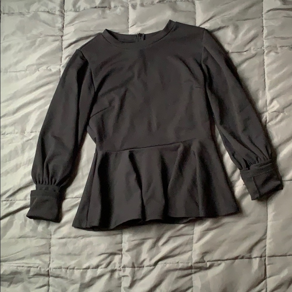 Black Peplum Top
